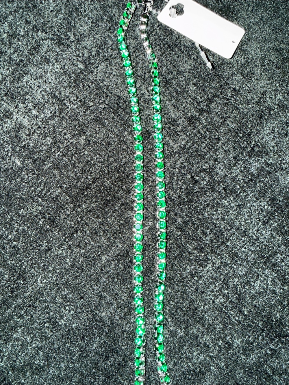 Emerald Green Crystal Tennis Necklace - Women Jewelry